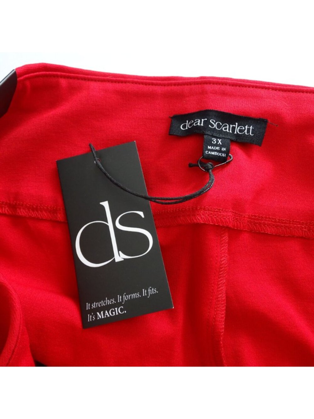 Dear Scarlett Its Magic Flare Pants Pull On Women Size 3X Red NEW w/FLAW - Picture 4 of 12